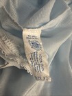 Vtg Granny Panties Satin Blue Nylon Brief Size 13 Large Lace Trim Lot Of 3 Pair