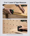 2-in-1 Laser Tape Measure     197ft Laser   9 8ft Tape  Magnetic Hook  Area volume