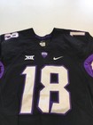 Game Worn Used Nike Tcu Horned Frogs Football Jersey  18 Size L