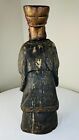 Carved Antique Wood Confucius Chinese Buddhist Asian Statue Religion Collector