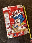Vintage 1988 Cap n Crunch Cereal Box - Dinosaur Spoon Premium Toy Offer