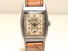 Vintage Rare Early  Ww2 Germany Military Rectangle Tank Men Watch zentra  15j