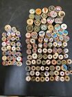 126 Vtg Wooden Sewing Thread Wood Spools Lot Empty   W  Thread Many Sizes Brands