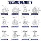 18-8 304  Stainless Steel Metal Flat Washers For Screws And Bolts  100 Pieces As