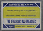 Dale Inman   Richard Petty Dual-signed Auto Trading Card Nascar Legends Hof 2