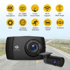 Z-edge T4 1080p Front   Rear Dash Cam 4  Touch Screen Night Vision Car Camera