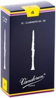 Vandoren Traditional Bb Clarinet Reeds Strength 4 Box Of 10