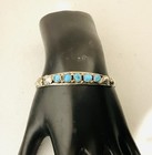 American Native Sterling Silver Turquoise Cuff Bracelet 7   