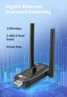 Wireless Usb Wifi Adapter - 1300mbps Dual 5dbi Antennas 5g 2 4g Wifi Adapter    