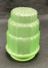 Vintage Green Uranium Glass   Vaseline Glass Lampshade   Light Shade - Art Deco