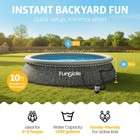 Funsicle 10  X 30  Quickset Ring Top Above Ground Swimming Pool Dark Herringbone
