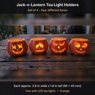 Jack O Lantern Tea Light Holders Set Of 4 Pumpkin Candle Holder Halloween Decor