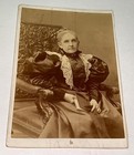 Cabinet Card Photo Rare Antique Idd American Old Woman Henrietta Etta Barrows Us