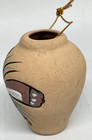 South American Hand Painted Terracotta Pottery Vase Christmas Ornament 2 5 