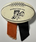 Vintage 1956 Portland High School Homecoming Football Shaped Pin Pinback Button
