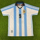 Argentina - Camisa Replica De Futbol Retro  1998 Batistuta  tallaje Americano 