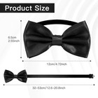 Black Bow Ties For Men - Tuxedo Black Bow Tie Clip On