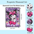 Perfectsight Cute 5d Diamond Art Kit W  Wooden Frame  Kawaii Diy Painting Art