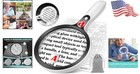 Large Magnifying Glass With Lights 10x 25x 45x Handheld Lighted Magnifier  5    