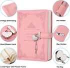 Leather Journal Travel Diary With Heart Shaped Lock  Key And Pen For Girls Women