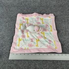 Gymboree Baby Security Blanket Lovey Pink White Giraffe Animal Design Pink Trim