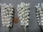 Vintage Small  Stems Of Cioth Lily Of The Valley Flowers - 4 Bunches Of 12