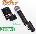 Pyle Dual Channel Wireless Microphone System - Portable Vhf Audio Mic Set With C