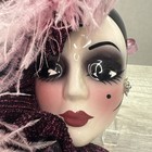 Unique Creations Lady Face Mask Wall Hanging Numbered Feathers Shed  Signed