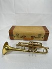 Vintage Star Brass Trumpet With Mouthpiece   Case   Made In Czechoslovakia