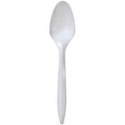 Bulk Disposable Plastic White Single Use Tea Spoons For Restaurants delis event