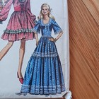 Vtg Simplicity 8875 70s Prairie Dress Long Short Ruffled Waist Cincher Size 10
