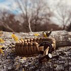 Survival Paracord Bracelet With Fire Starter - Desert Tan