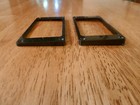 Humbucker Pickup Ring Set Flat Bottom Slanted In Black 