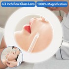 10x Magnifier With Light - Adjustable Gooseneck   Dimmable Led Magnifying Glass