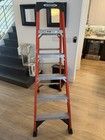 Werner 6-step Fiberglass Step Ladder 250 Lb  11 Ft Reach  Foldable Red