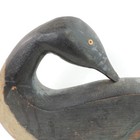 Vintage Folk Art Preening Goose Duck Decoy Hand Carved Wood Signed Kautz