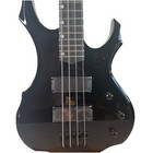 Glarry Burning Fire Electric Bass Guitar Full Size 4 String Cord Black