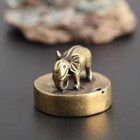 Chinese Collection Old Asian Antiques Brass Elephant Exquisite Seal Statue C2