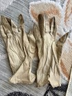 Confirmed Matching Pair Ladies Leather Size 6 Gloves And Men   s Pocket Square