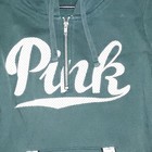 Pink Victoria s Secret Women s Green Hooded Zip Hoodie   Pants Set M
