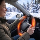 Black Wireless Heated Steering Wheel Covers - 45 Min Auto Shutoff  Hand Warmer