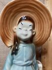 Vintage Royal Copley Pottery Ceramic Chinese Asian Oriental Figure Planter
