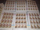 Lot 50 Vintage Full Stamp Sheets Worldwide 1864 Stamps Vf Nh Nm