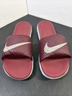 Nike Benassi Solarsoft Slides Sandals 2016 Mens Size 13 Burgundy Grey 705474-601