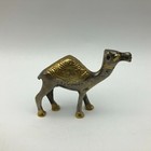 Miniature Camel Statue Figurine Mini Two Tone Metal Silver And Gold Tone Vintage