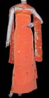 Pastel Orange Crepe W Parsi Embr Indian Pakistani Ladies Salwar Kameez Suit Snj