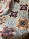 Early Feedsack Quilt Top Quilted By Machine At Later Date 90x 72   