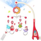 Baby Bed Bell Crib Musical Mobile Cot Projector Music Box Baby Rattles Toy Light