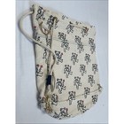 Vintage 1993 Cotton Drawstring Dancing Bear Print Bucket Bag