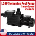 1 5hp Swimming Pool Pump In above Ground With Motor Strainer Basket  4740 Gph